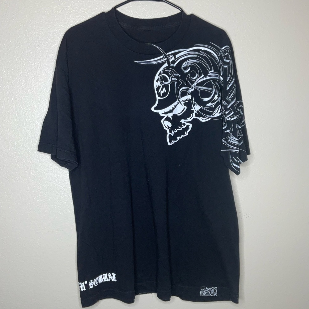 Metal Mulisha Short Sleeve Black Skull Shirt XL